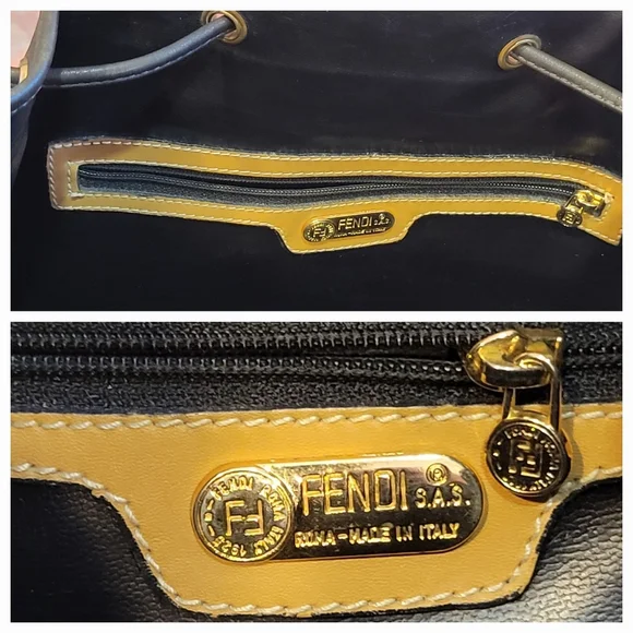 AUTHENTIC FENDI Pequin BUCKET BAG - Picture 4 of 16